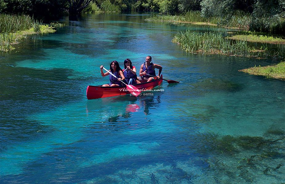 In canoa sul fiume Tirino - PH Paolo Setta